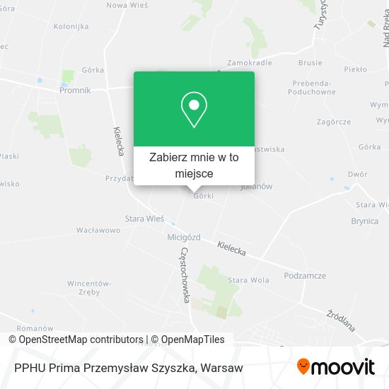 Mapa PPHU Prima Przemysław Szyszka