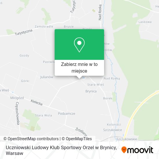 Mapa Uczniowski Ludowy Klub Sportowy Orzel w Brynicy