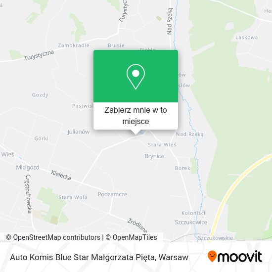 Mapa Auto Komis Blue Star Małgorzata Pięta