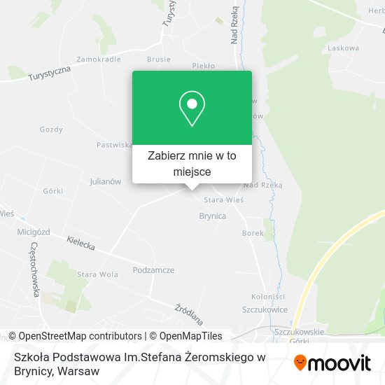 Mapa Szkoła Podstawowa Im.Stefana Żeromskiego w Brynicy