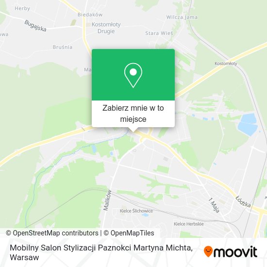 Mapa Mobilny Salon Stylizacji Paznokci Martyna Michta