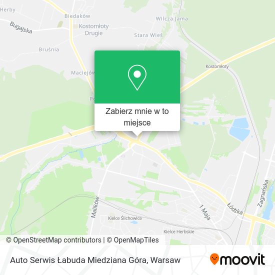 Mapa Auto Serwis Łabuda Miedziana Góra