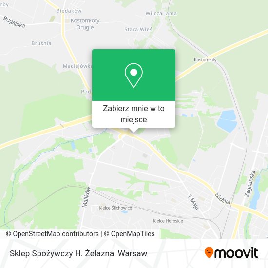 Mapa Sklep Spożywczy H. Żelazna