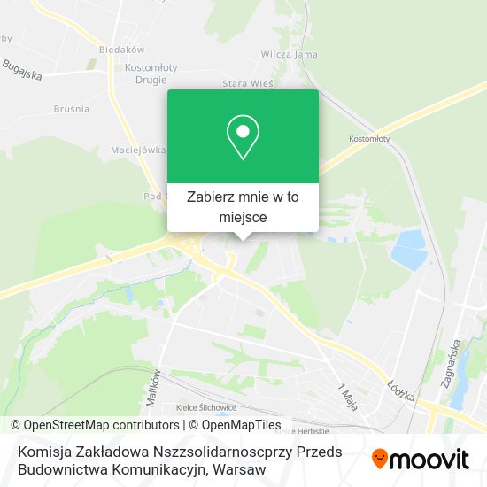 Mapa Komisja Zakładowa Nszzsolidarnoscprzy Przeds Budownictwa Komunikacyjn