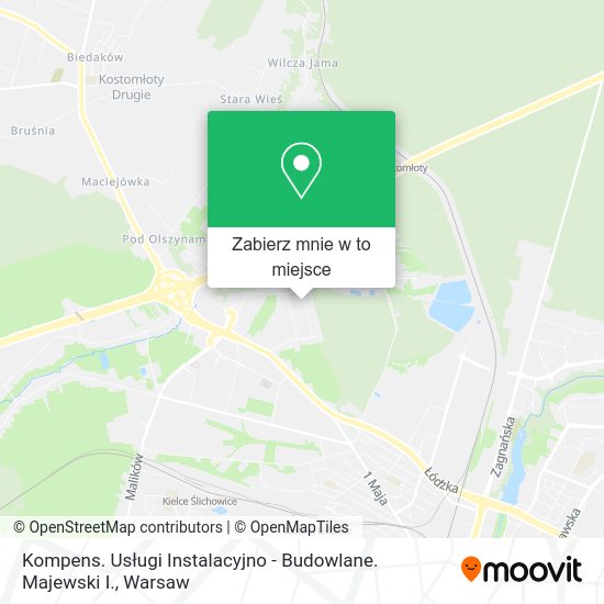 Mapa Kompens. Usługi Instalacyjno - Budowlane. Majewski I.