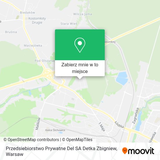 Mapa Przedsiebiorstwo Prywatne Del SA Detka Zbigniew