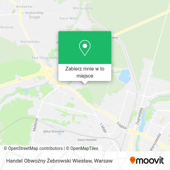 Mapa Handel Obwoźny Żebrowski Wiesław