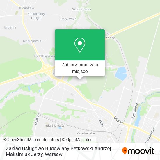 Mapa Zakład Usługowo Budowlany Bętkowski Andrzej Maksimiuk Jerzy