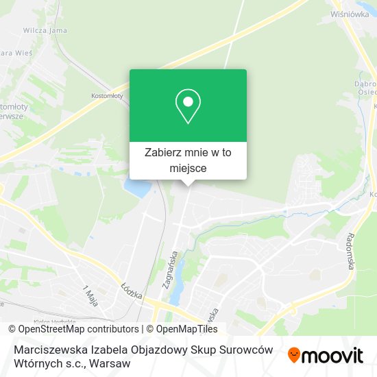 Mapa Marciszewska Izabela Objazdowy Skup Surowców Wtórnych s.c.