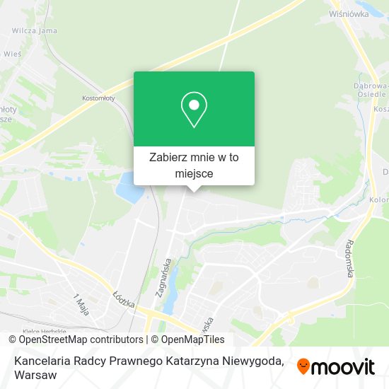 Mapa Kancelaria Radcy Prawnego Katarzyna Niewygoda