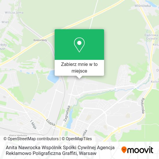 Mapa Anita Nawrocka Wspólnik Spółki Cywilnej Agencja Reklamowo Poligraficzna Graffiti