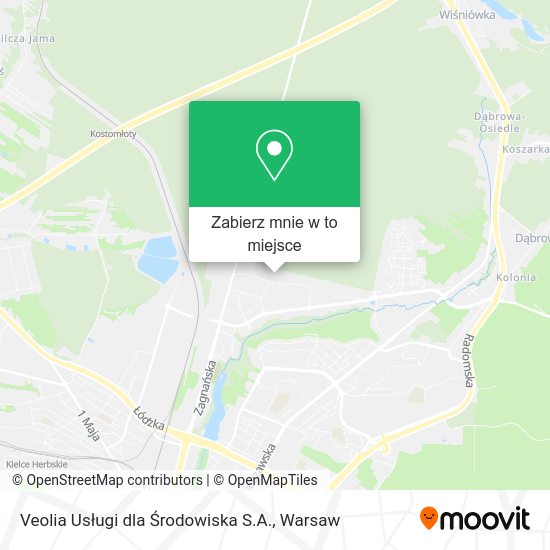 Mapa Veolia Usługi dla Środowiska S.A.