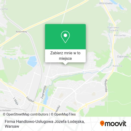 Mapa Firma Handlowo-Usługowa Józefa Łodejska