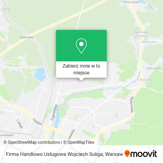 Mapa Firma Handlowo Usługowa Wojciech Suliga