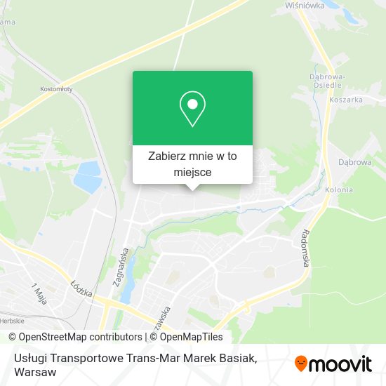 Mapa Usługi Transportowe Trans-Mar Marek Basiak