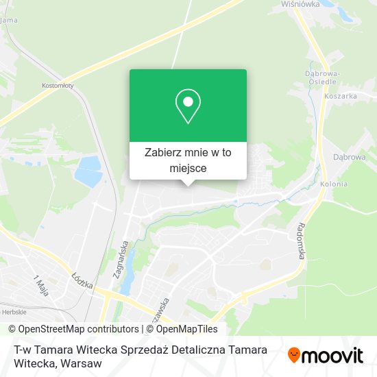 Mapa T-w Tamara Witecka Sprzedaż Detaliczna Tamara Witecka