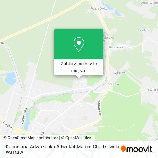 Mapa Kancelaria Adwokacka Adwokat Marcin Chodkowski
