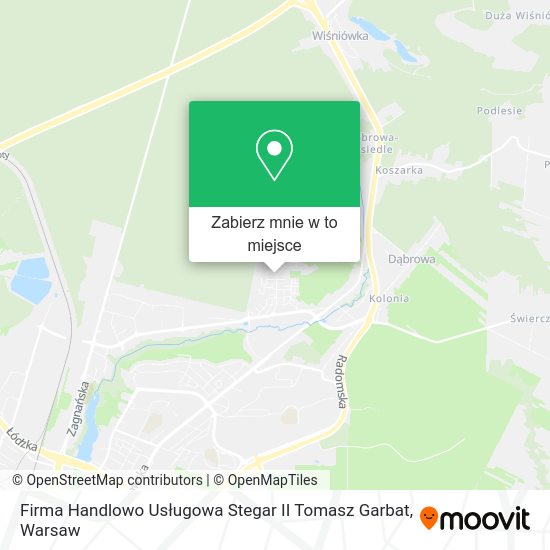 Mapa Firma Handlowo Usługowa Stegar II Tomasz Garbat