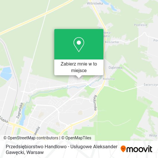 Mapa Przedsiębiorstwo Handlowo - Usługowe Aleksander Gawęcki