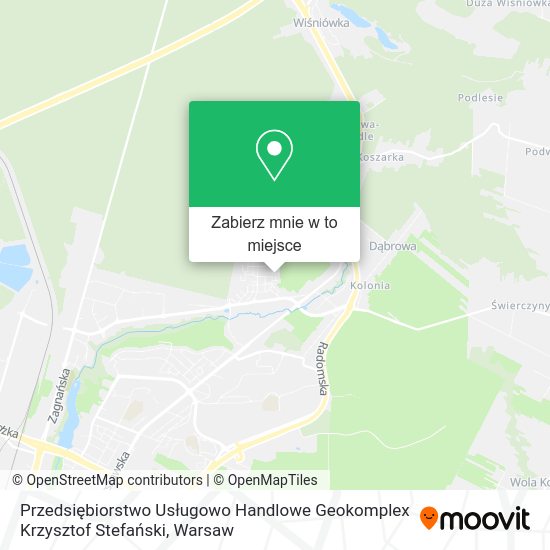 Mapa Przedsiębiorstwo Usługowo Handlowe Geokomplex Krzysztof Stefański