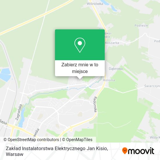 Mapa Zakład Instalatorstwa Elektrycznego Jan Kisio