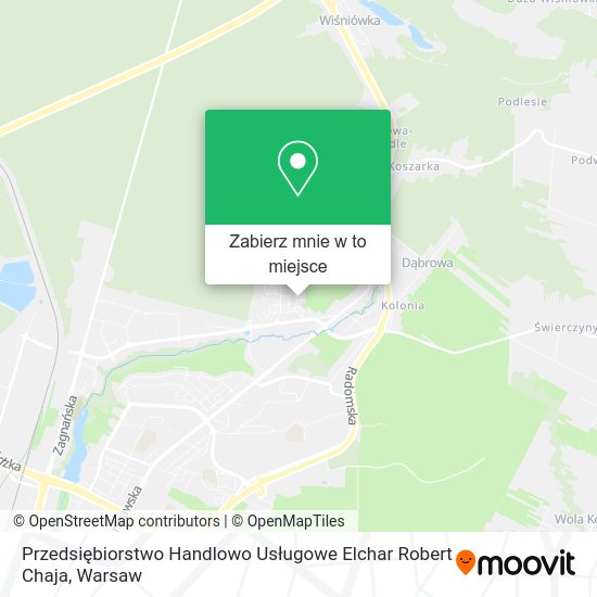 Mapa Przedsiębiorstwo Handlowo Usługowe Elchar Robert Chaja