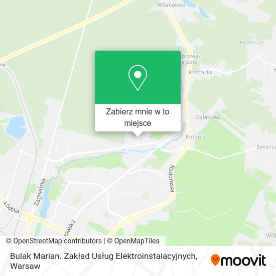 Mapa Bulak Marian. Zakład Usług Elektroinstalacyjnych