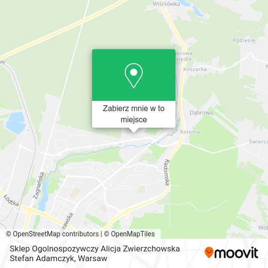 Mapa Sklep Ogolnospozywczy Alicja Zwierzchowska Stefan Adamczyk