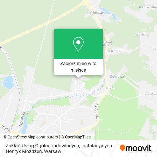 Mapa Zakład Usług Ogólnobudowlanych, Instalacyjnych Henryk Możdżeń