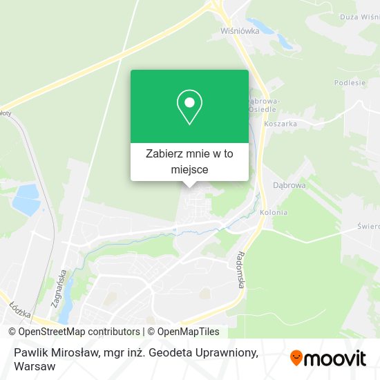 Mapa Pawlik Mirosław, mgr inż. Geodeta Uprawniony