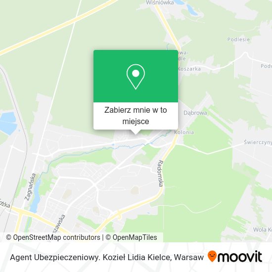 Mapa Agent Ubezpieczeniowy. Kozieł Lidia Kielce