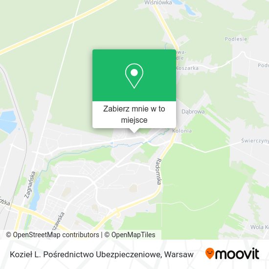 Mapa Kozieł L. Pośrednictwo Ubezpieczeniowe