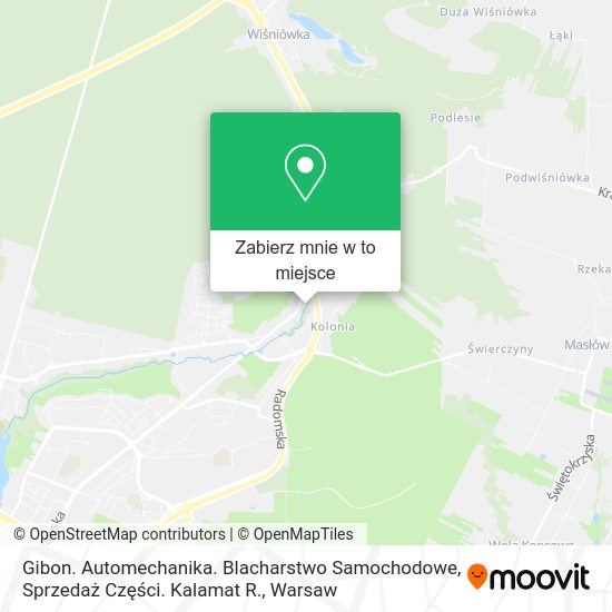 Mapa Gibon. Automechanika. Blacharstwo Samochodowe, Sprzedaż Części. Kalamat R.