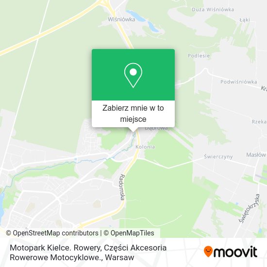 Mapa Motopark Kielce. Rowery, Części Akcesoria Rowerowe Motocyklowe.