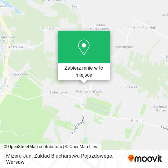 Mapa Mizera Jan. Zakład Blacharstwa Pojazdowego