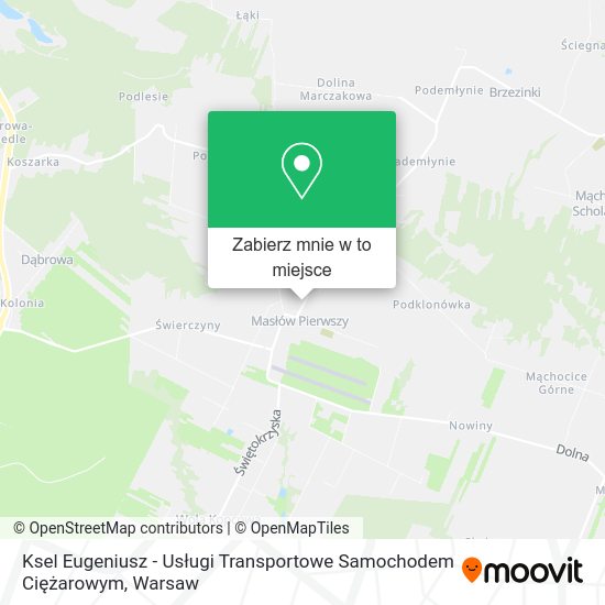 Mapa Ksel Eugeniusz - Usługi Transportowe Samochodem Ciężarowym