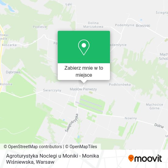 Mapa Agroturystyka Noclegi u Moniki - Monika Wiśniewska