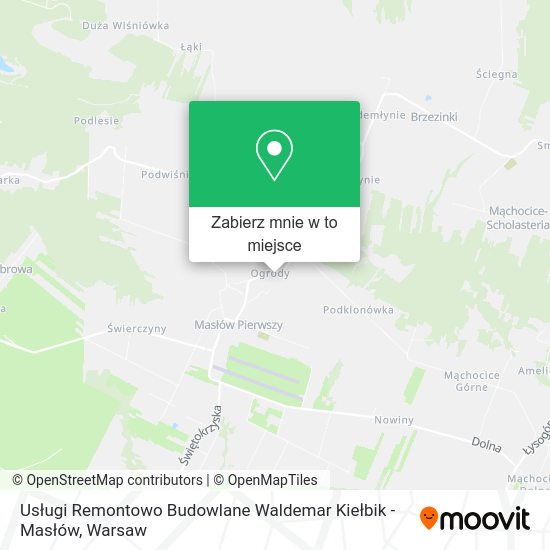 Mapa Usługi Remontowo Budowlane Waldemar Kiełbik - Masłów