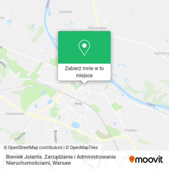 Mapa Bieniek Jolanta. Zarządzanie i Administrowanie Nieruchomościami