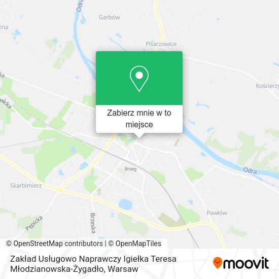 Mapa Zakład Usługowo Naprawczy Igiełka Teresa Młodzianowska-Żygadło