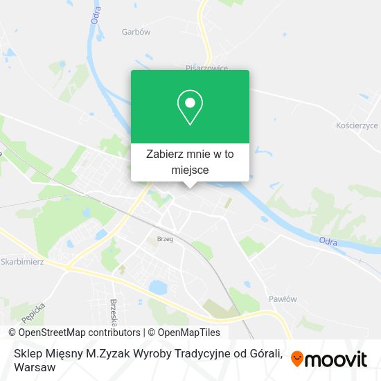 Mapa Sklep Mięsny M.Zyzak Wyroby Tradycyjne od Górali