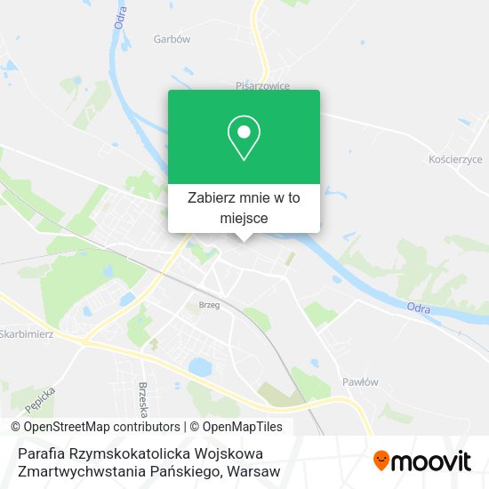 Mapa Parafia Rzymskokatolicka Wojskowa Zmartwychwstania Pańskiego