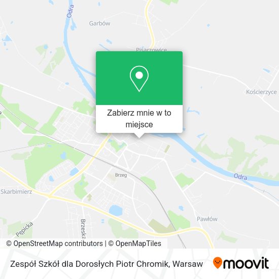 Mapa Zespół Szkół dla Dorosłych Piotr Chromik