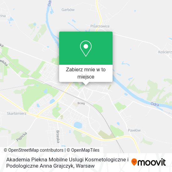 Mapa Akademia Piekna Mobilne Uslugi Kosmetologiczne i Podologiczne Anna Grajczyk