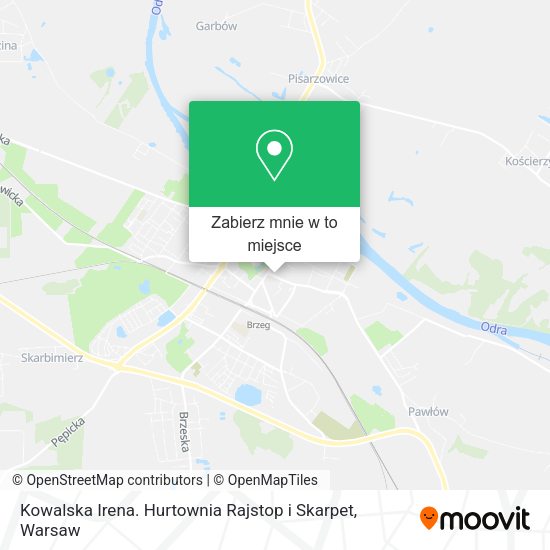 Mapa Kowalska Irena. Hurtownia Rajstop i Skarpet