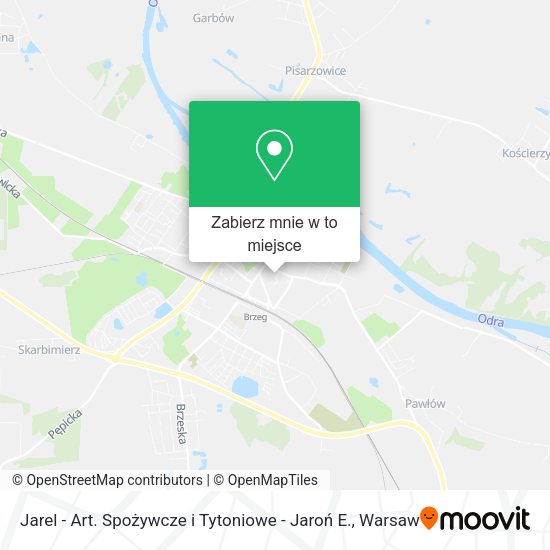 Mapa Jarel - Art. Spożywcze i Tytoniowe - Jaroń E.