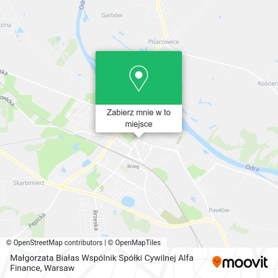 Mapa Małgorzata Białas Wspólnik Spółki Cywilnej Alfa Finance