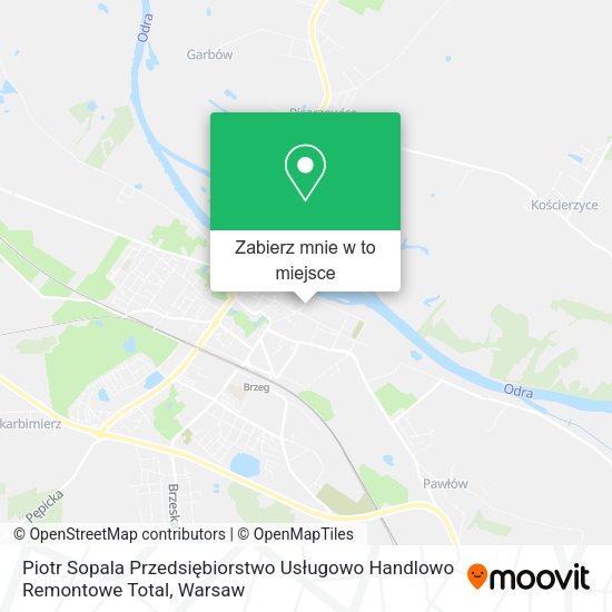 Mapa Piotr Sopala Przedsiębiorstwo Usługowo Handlowo Remontowe Total