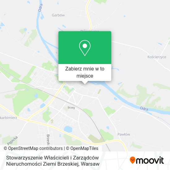 Mapa Stowarzyszenie Właścicieli i Zarządców Nieruchomości Ziemi Brzeskiej