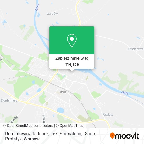 Mapa Romanowicz Tadeusz, Lek. Stomatolog. Spec. Protetyk